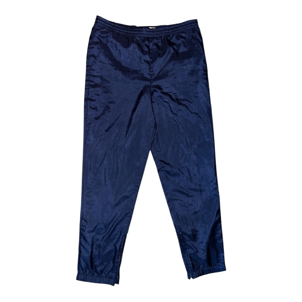 Vintage TAILS windbreaker pants blue bottom zip XL loose track pants